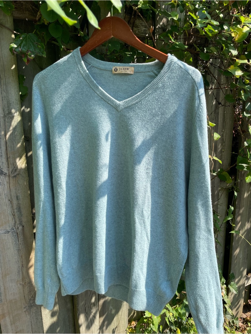 Vintage J. Crew Cotton Cashmere V-Neck Sweater